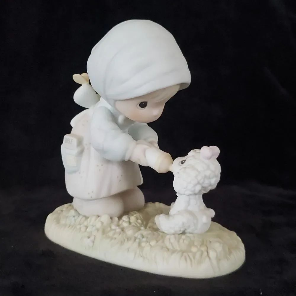 Vtg Precious Moments "Feed My Sheep" Figurine PM-871 - 1987 - Cedar Tree Mark